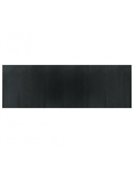 Tappeto Rettangolare Grigio 100x300 cm in Bambù