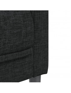 Set di Divani 2 pz Nero in Tessuto 2