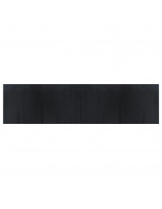 Tappeto Rettangolare Nero 100x400 cm in Bambù