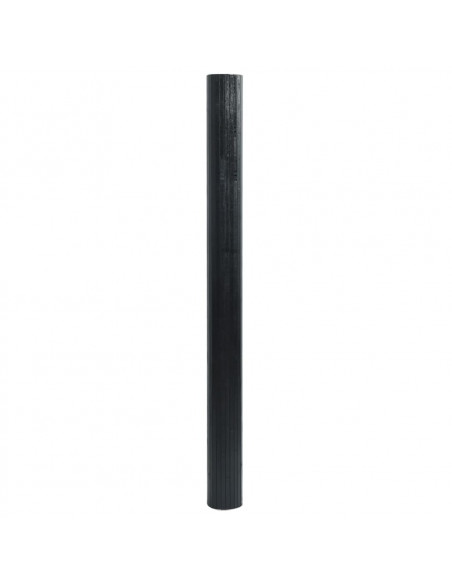 Tappeto Rettangolare Nero 100x400 cm in Bambù