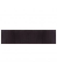Tappeto Rettangolare Marrone Scuro 100x400 cm in Bambù