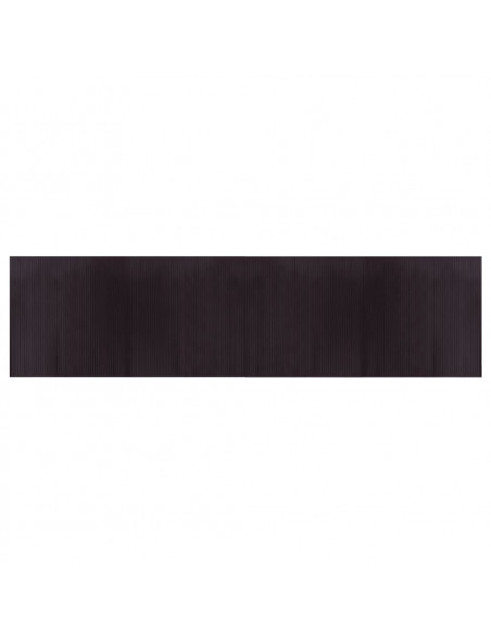 Tappeto Rettangolare Marrone Scuro 100x400 cm in Bambù