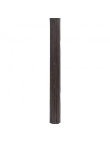 Tappeto Rettangolare Marrone Scuro 100x400 cm in Bambù