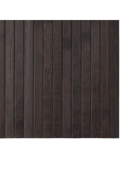 Tappeto Rettangolare Marrone Scuro 100x400 cm in Bambù