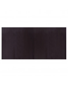 Tappeto Rettangolare Marrone Scuro 100x200 cm in Bambù