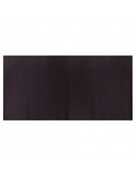 Tappeto Rettangolare Marrone Scuro 100x200 cm in Bambù