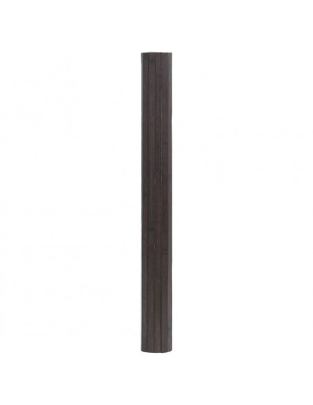 Tappeto Rettangolare Marrone Scuro 100x200 cm in Bambù