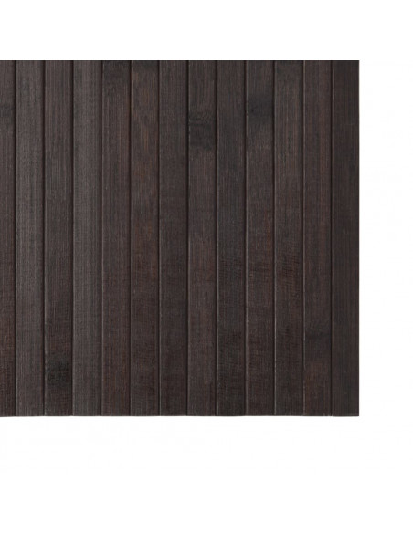 Tappeto Rettangolare Marrone Scuro 100x200 cm in Bambù