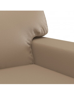 Set di Divani 3 pz Cappuccino in Similpelle