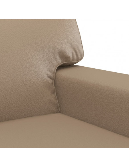 Set di Divani 3 pz Cappuccino in Similpelle