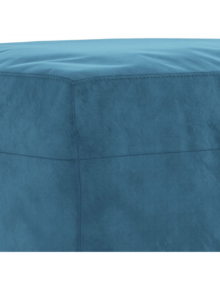 Set di Divani 3 pz con Cuscini Blu in Velluto