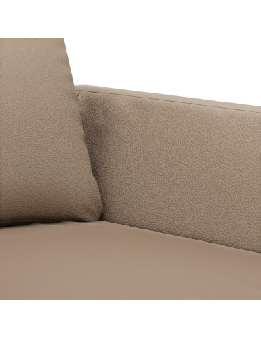 Set di Divani 3 pz con Cuscini cappuccino in Similpelle