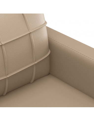 Set di Divani 3 pz con Cuscini cappuccino in Similpelle