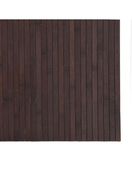 Tappeto Rettangolare Marrone Scuro 80x500 cm in Bambù
