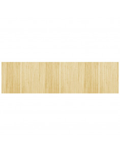 Tappeto Rettangolare Natura Chiaro 80x300 cm in Bambù