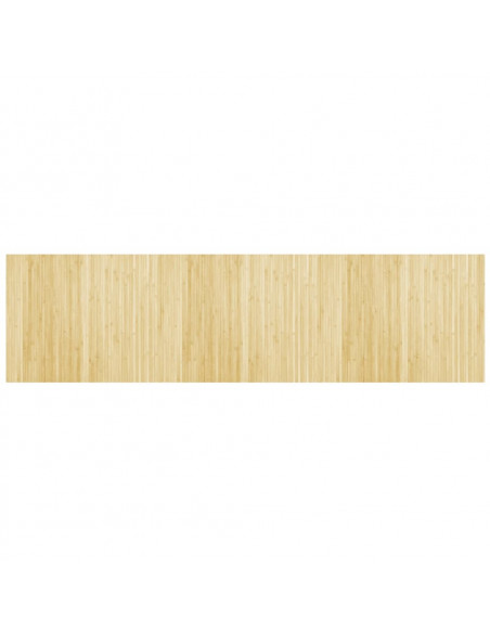 Tappeto Rettangolare Natura Chiaro 80x300 cm in Bambù