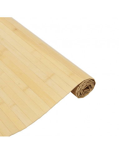 Tappeto Rettangolare Natura Chiaro 80x300 cm in Bambù