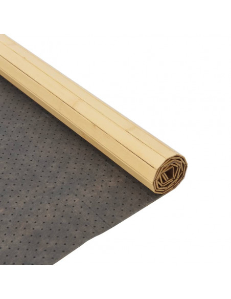 Tappeto Rettangolare Natura Chiaro 80x300 cm in Bambù
