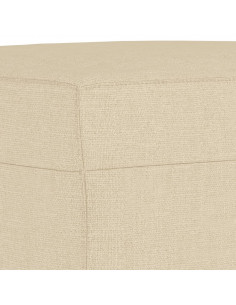 Set di Divani 3 pz con Cuscini Crema in Tessuto 2