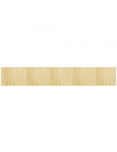 Tappeto Rettangolare Natura Chiaro 80x500 cm in Bambù