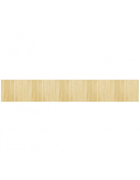 Tappeto Rettangolare Natura Chiaro 80x500 cm in Bambù