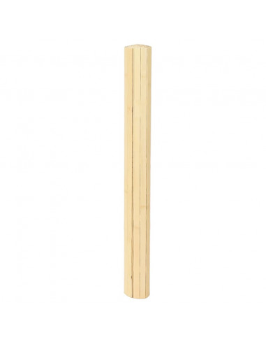 Tappeto Rettangolare Natura Chiaro 80x500 cm in Bambù