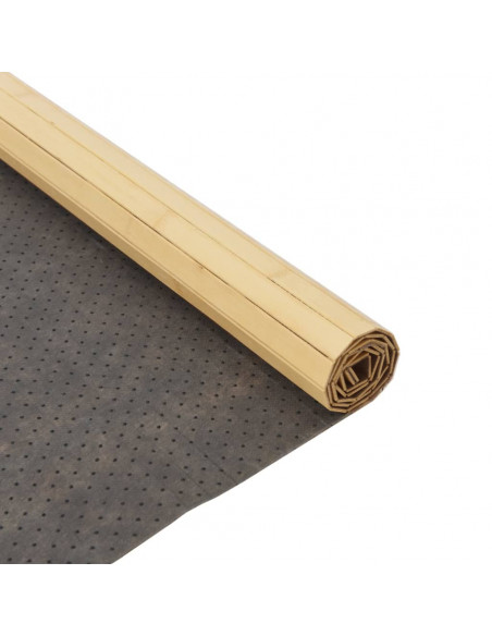 Tappeto Rettangolare Natura Chiaro 80x500 cm in Bambù