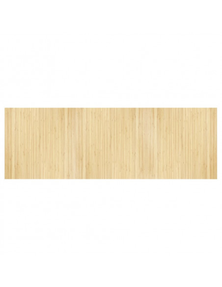Tappeto Rettangolare Naturale Chiaro 100x300 cm in Bambù