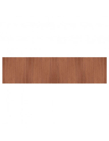 Tappeto Rettangolare Marrone 100x400 cm in Bambù