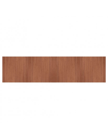 Tappeto Rettangolare Marrone 100x400 cm in Bambù