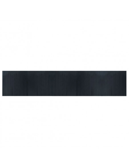 Tappeto Rettangolare Grigio 100x500 cm in Bambù