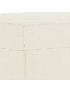 Set di Divani 3 pz con Cuscini Crema in Velluto 2