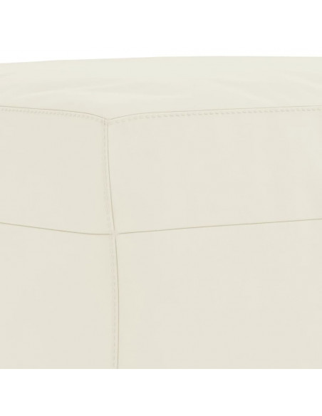 Set di Divani 3 pz con Cuscini Crema in Velluto