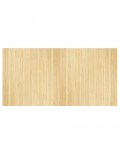 Tappeto Rettangolare Naturale Chiaro 100x200 cm in Bambù