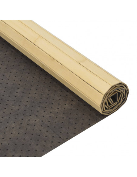 Tappeto Rettangolare Naturale Chiaro 100x200 cm in Bambù