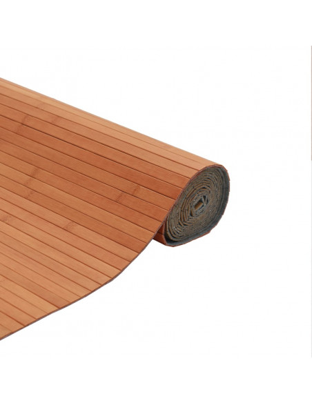 Tappeto Rettangolare Marrone 80x400 cm in Bambù