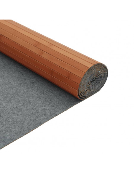 Tappeto Rettangolare Marrone 80x400 cm in Bambù