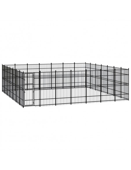 Gabbia per Cani da Esterno in Acciaio 45,16 m²