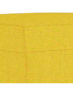 Set di Divani 3 pz con Cuscini Giallo Chiaro in Tessuto 2