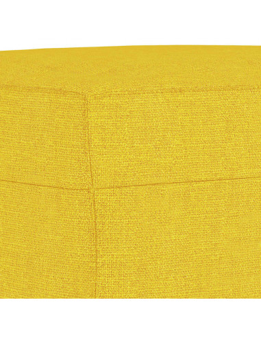 Set di Divani 3 pz con Cuscini Giallo Chiaro in Tessuto