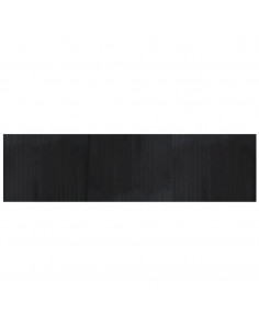 Tappeto Rettangolare Nero 80x300 cm in Bambù