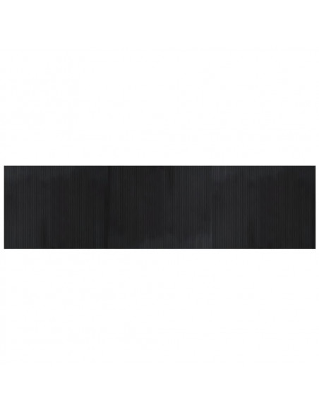 Tappeto Rettangolare Nero 80x300 cm in Bambù