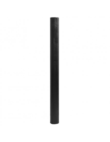 Tappeto Rettangolare Nero 80x300 cm in Bambù