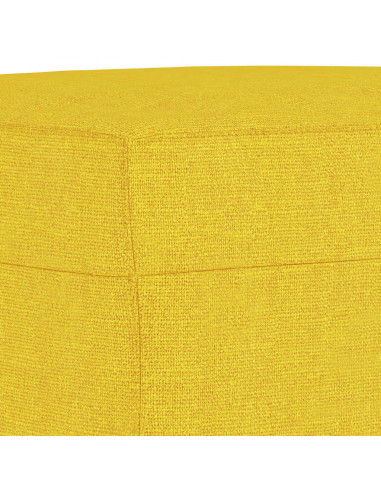 Set di Divani 3 pz con Cuscini Giallo Chiaro in Tessuto