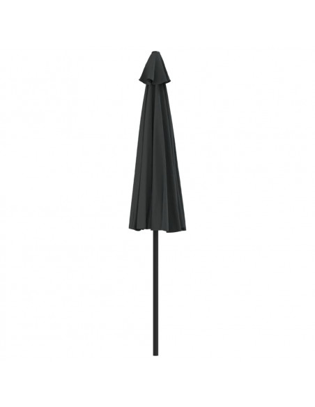 Ombrellone Balcone Palo in Alluminio Nero 270x144x222cm a Metà