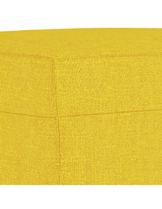 Set di Divani 3 pz con Cuscini Giallo Chiaro in Tessuto