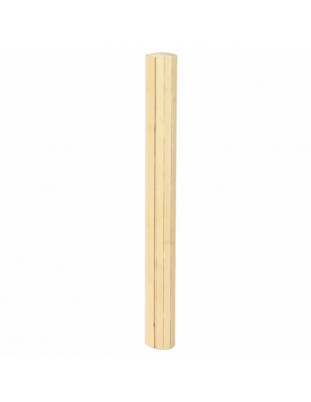 Tappeto Rettangolare Natura Chiaro 80x200 cm in Bambù