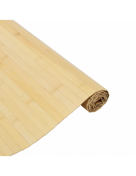 Tappeto Rettangolare Natura Chiaro 80x200 cm in Bambù