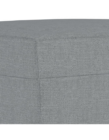 Set di Divani 3 pz con Cuscini Grigio Chiaro in Tessuto