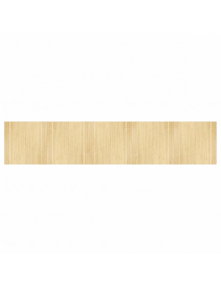 Tappeto Rettangolare Natura Chiaro 100x500 cm in Bambù